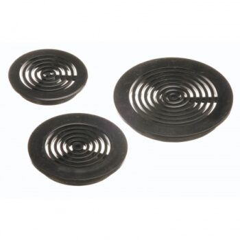 Round grate 63 mm Black